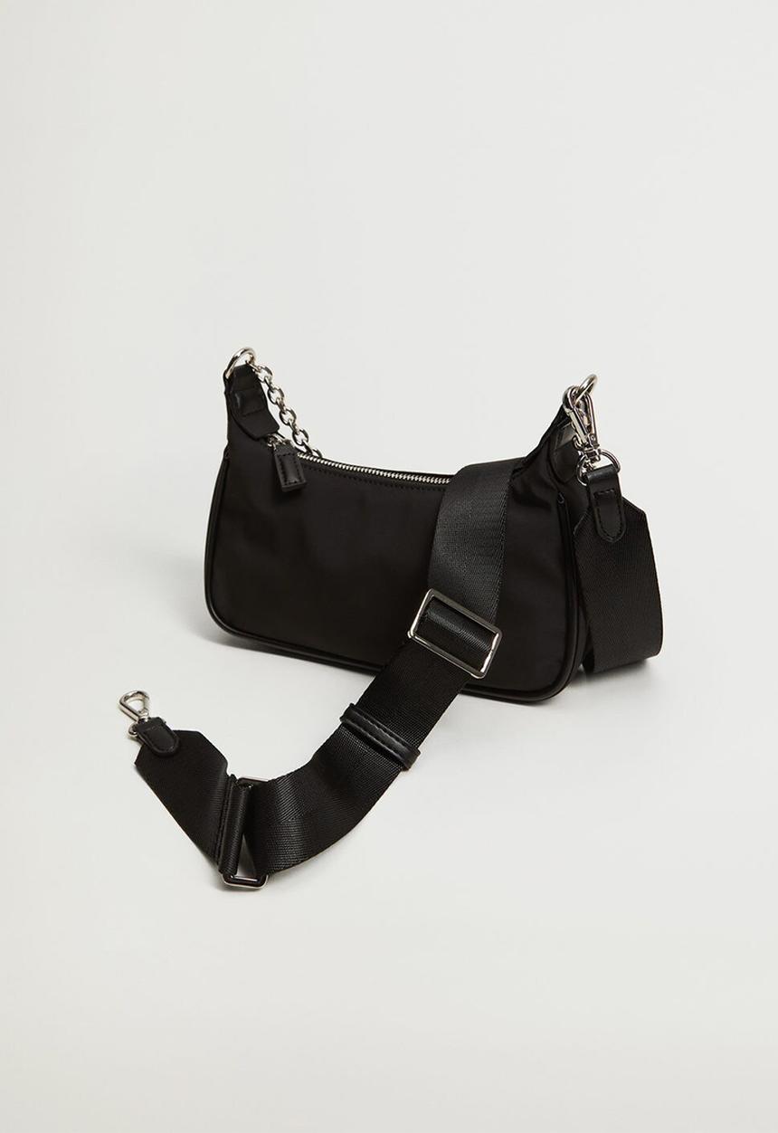 MANGO - Multi-position baguette bag - black