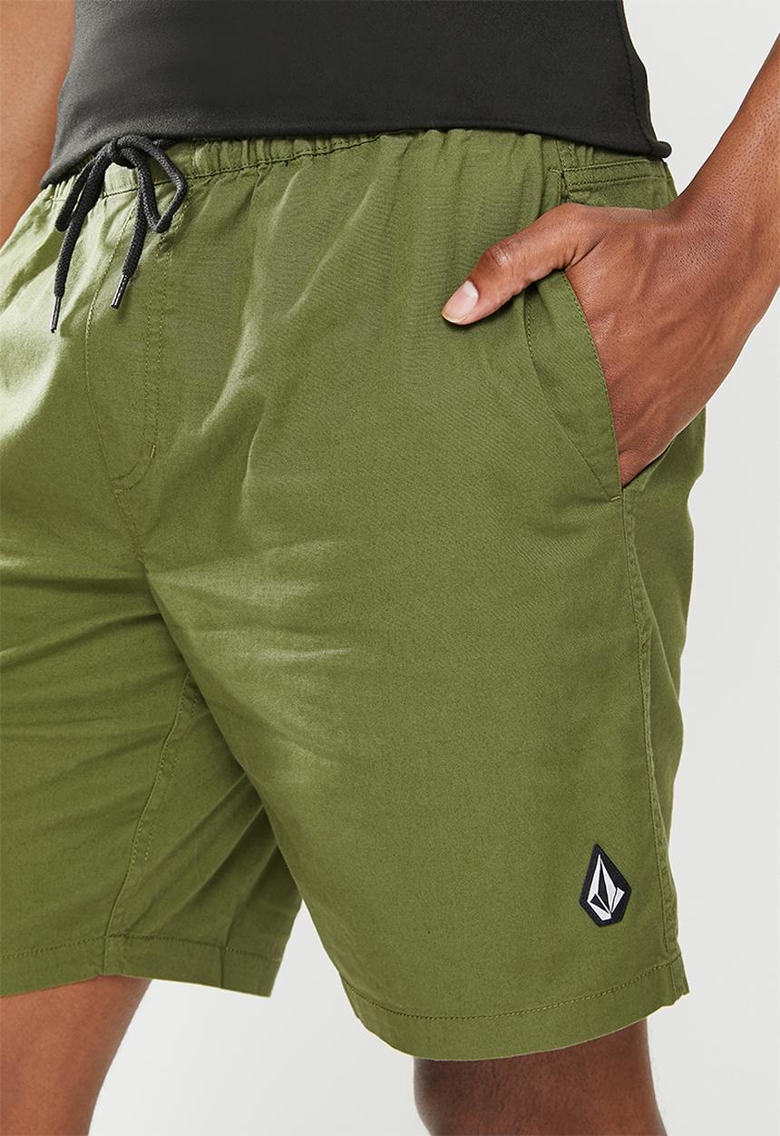 Volcom - Wshort elasticated - olive