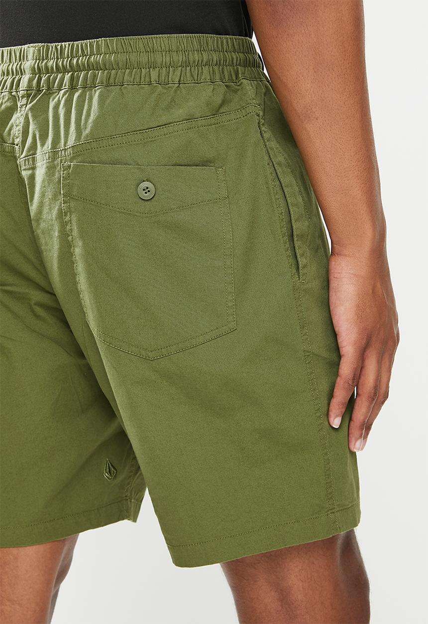 Volcom - Wshort elasticated - olive