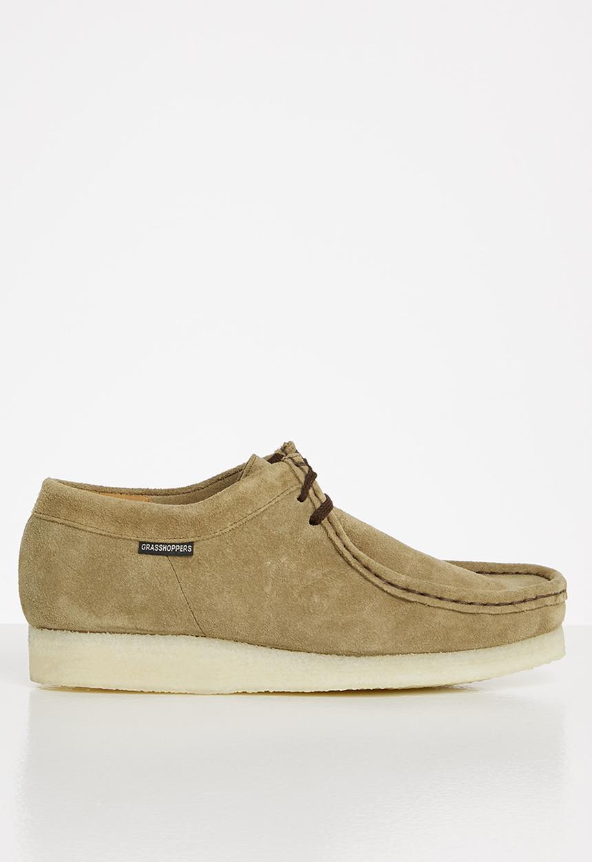 Grasshoppers - Dax origin suede moccasin - alge