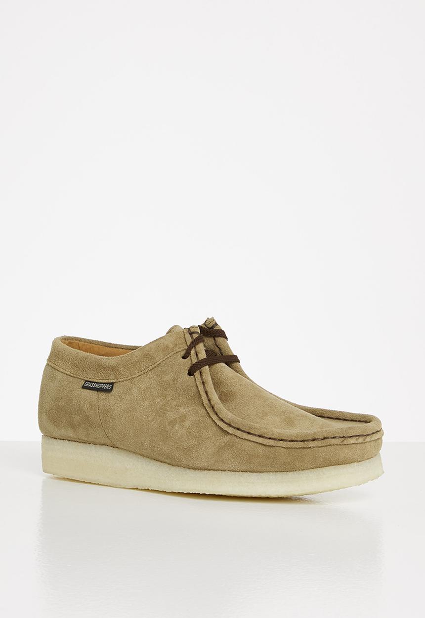 Grasshoppers - Dax origin suede moccasin - alge
