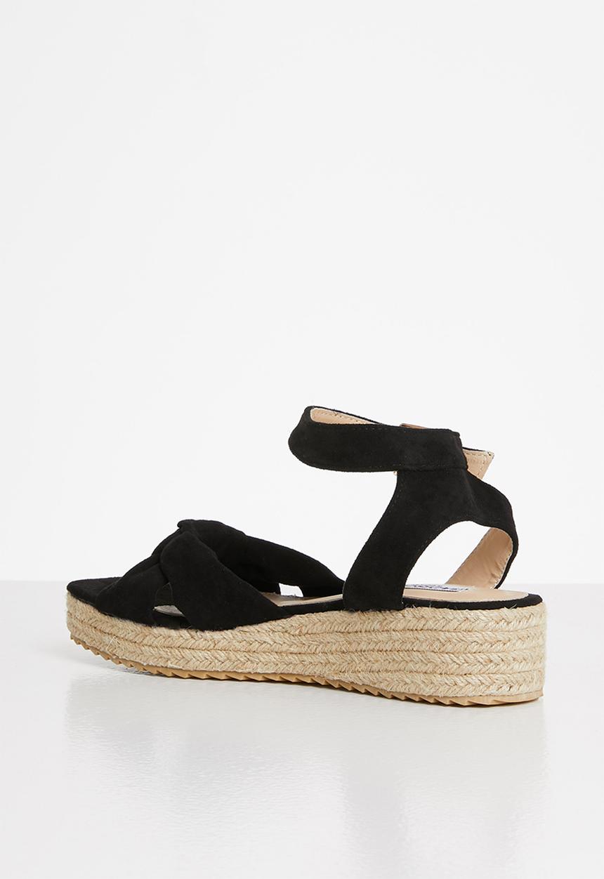 Madison® - Ingrid espadrille flatform sandal - black