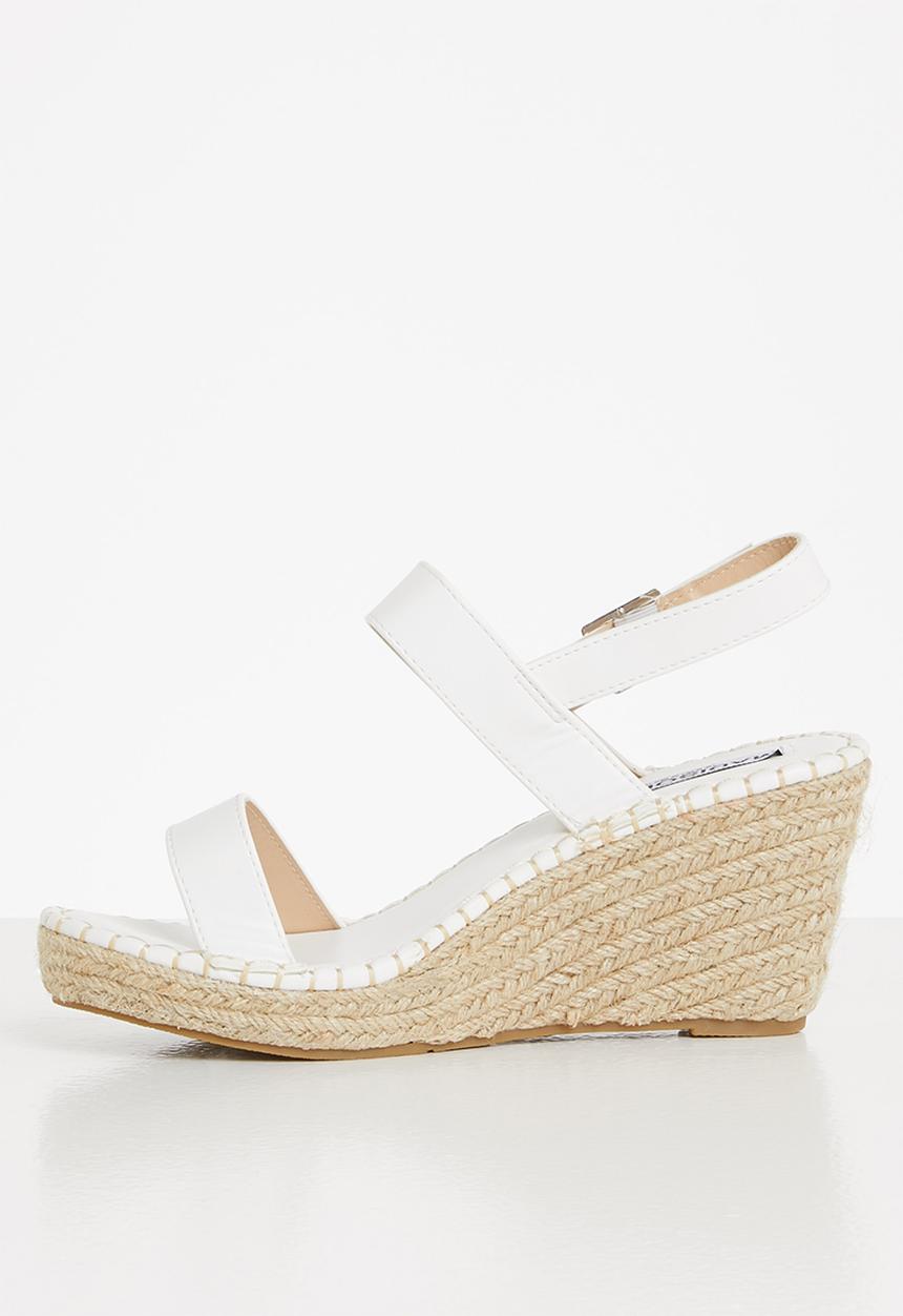 Madison® - Heidi espadrille wedge heel - white