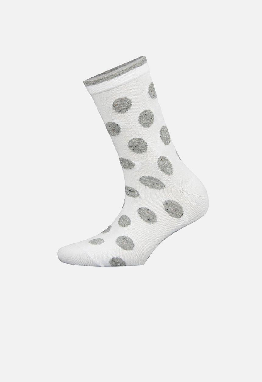 Falke - Shimmer dots - white