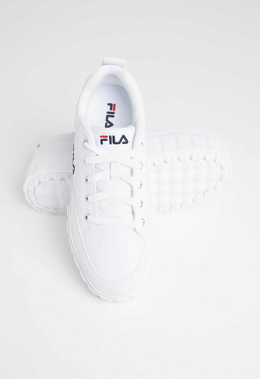 FILA - Sandblast low pu - white / chinese red / peacoat