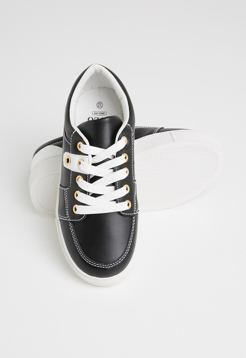 POLO - Boys brian contrast sneaker - black & white 