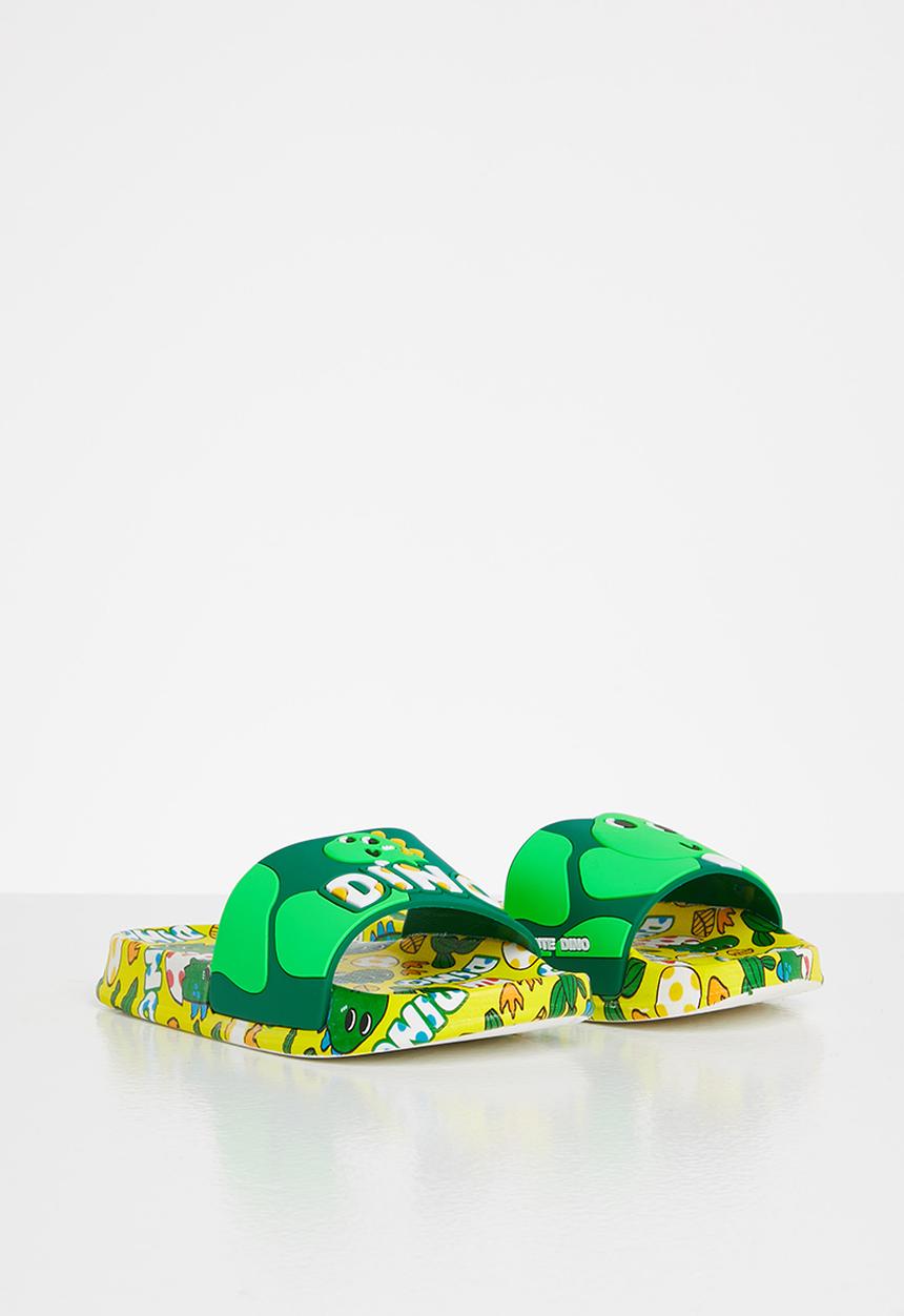 Pop Candy - Boys dino slides - yellow & green