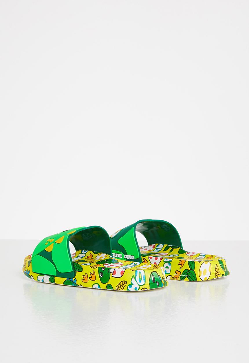 Pop Candy - Boys dino slides - yellow & green