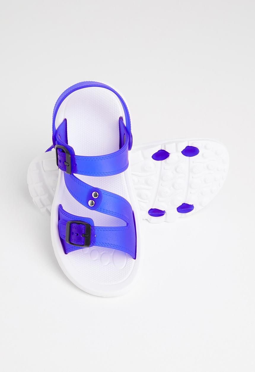 Pop Candy - Boys buckle sandal - blue & white 