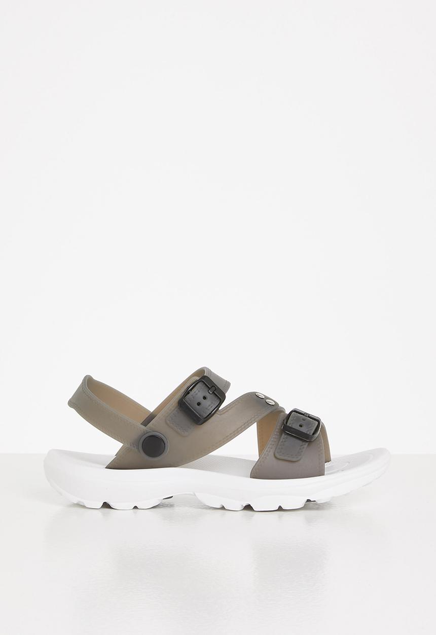 Pop Candy - Boys buckle sandal - grey & white