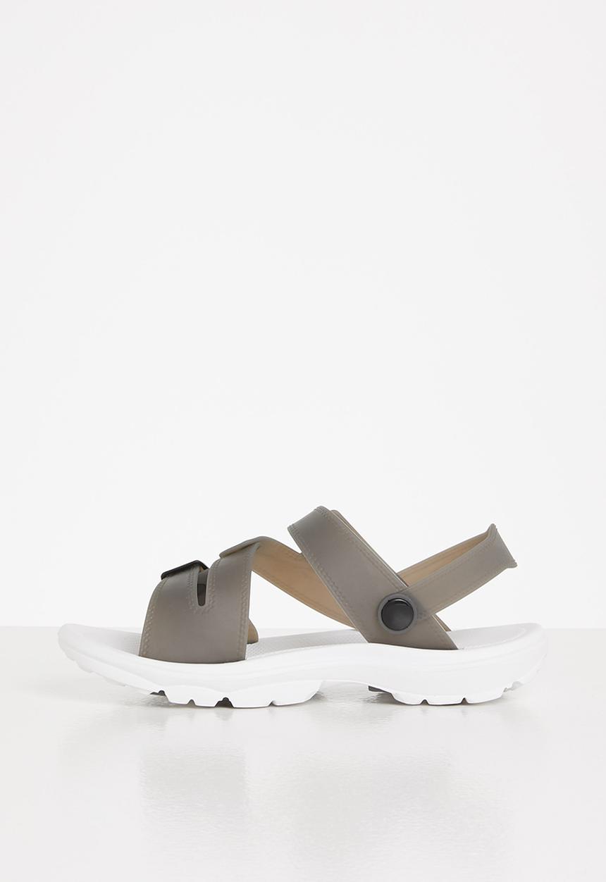 Pop Candy - Boys buckle sandal - grey & white