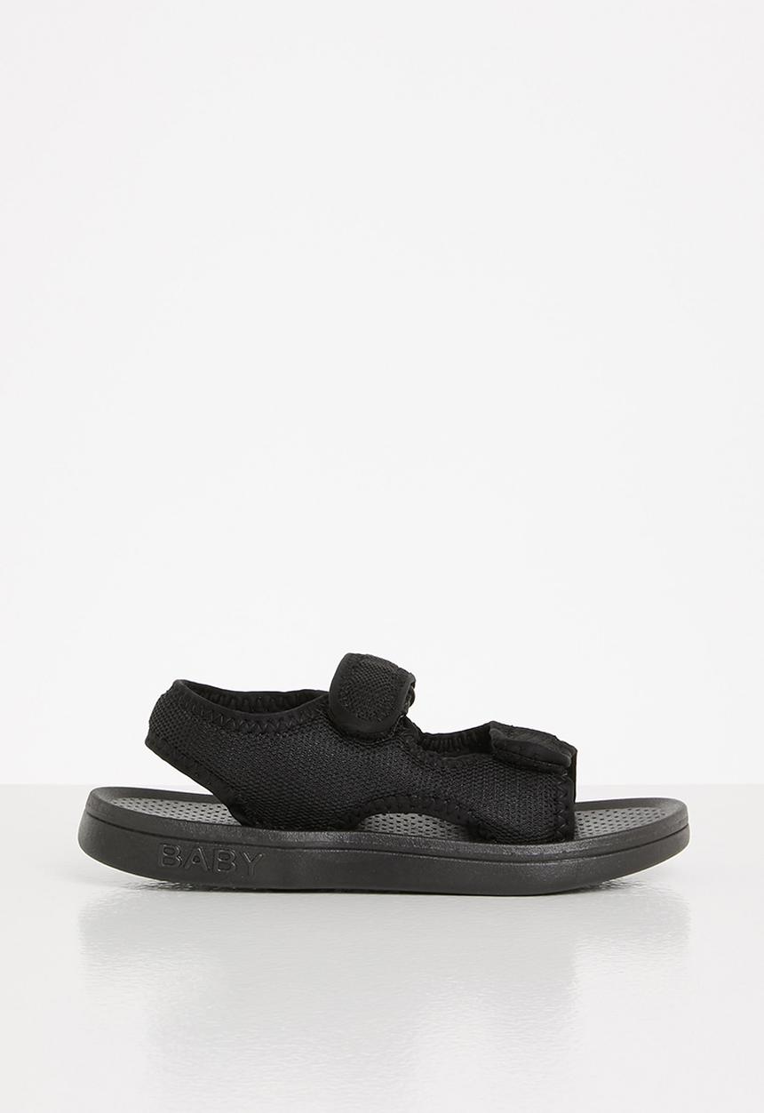 Pop Candy - Boys velcro strap sandals - black