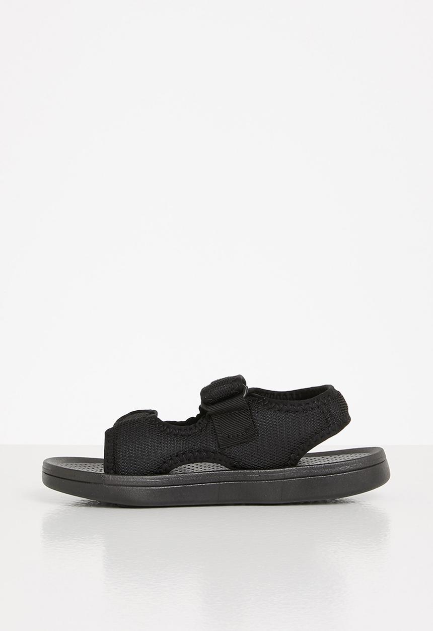Pop Candy - Boys velcro strap sandals - black