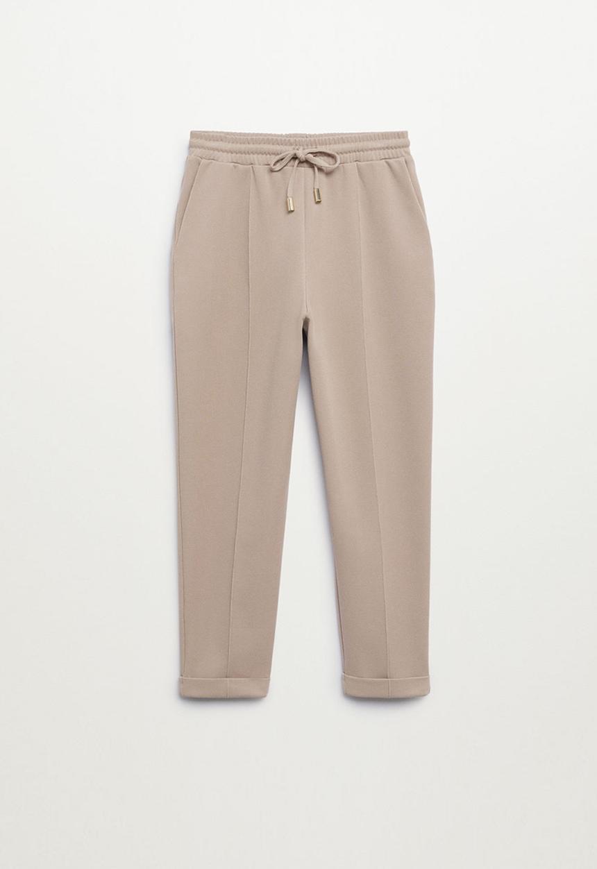 MANGO - Plus trousers florida1 - light pastel grey