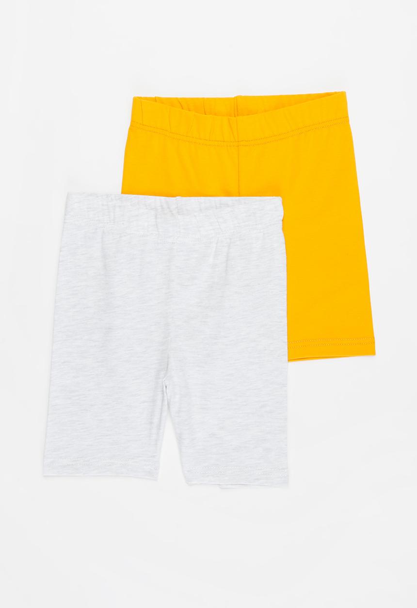 Rebel Republic - 2 Pack cycling short - yellow & grey