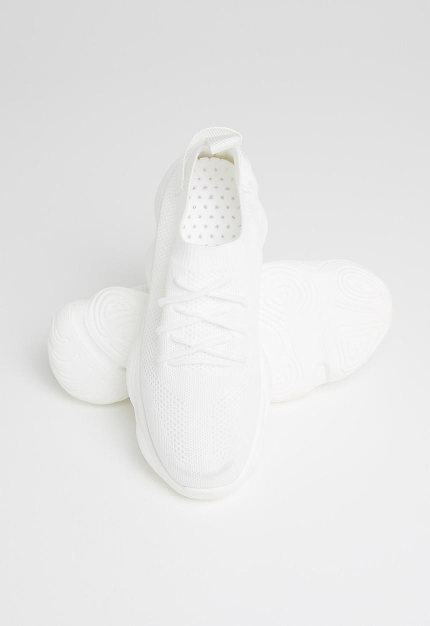 Rebel Republic - Girls sock sneaker - white