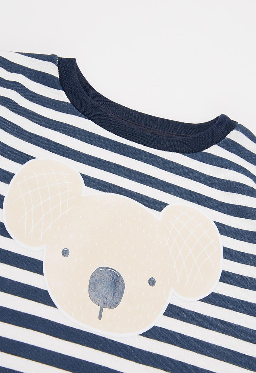 Pop Candy - Baby boys 2 pack design tee - navy & white 