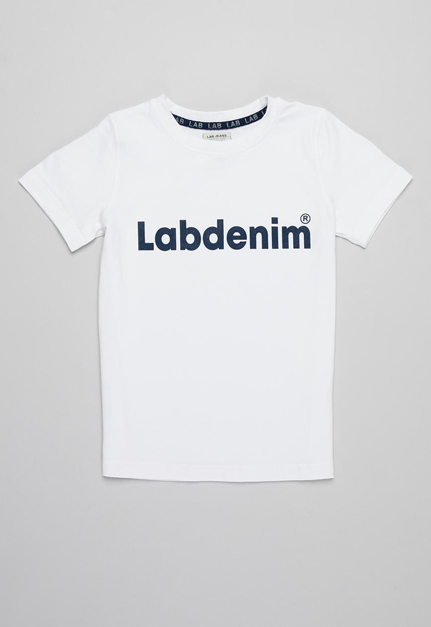 LAB - Boys lab denim short sleeve tee - white