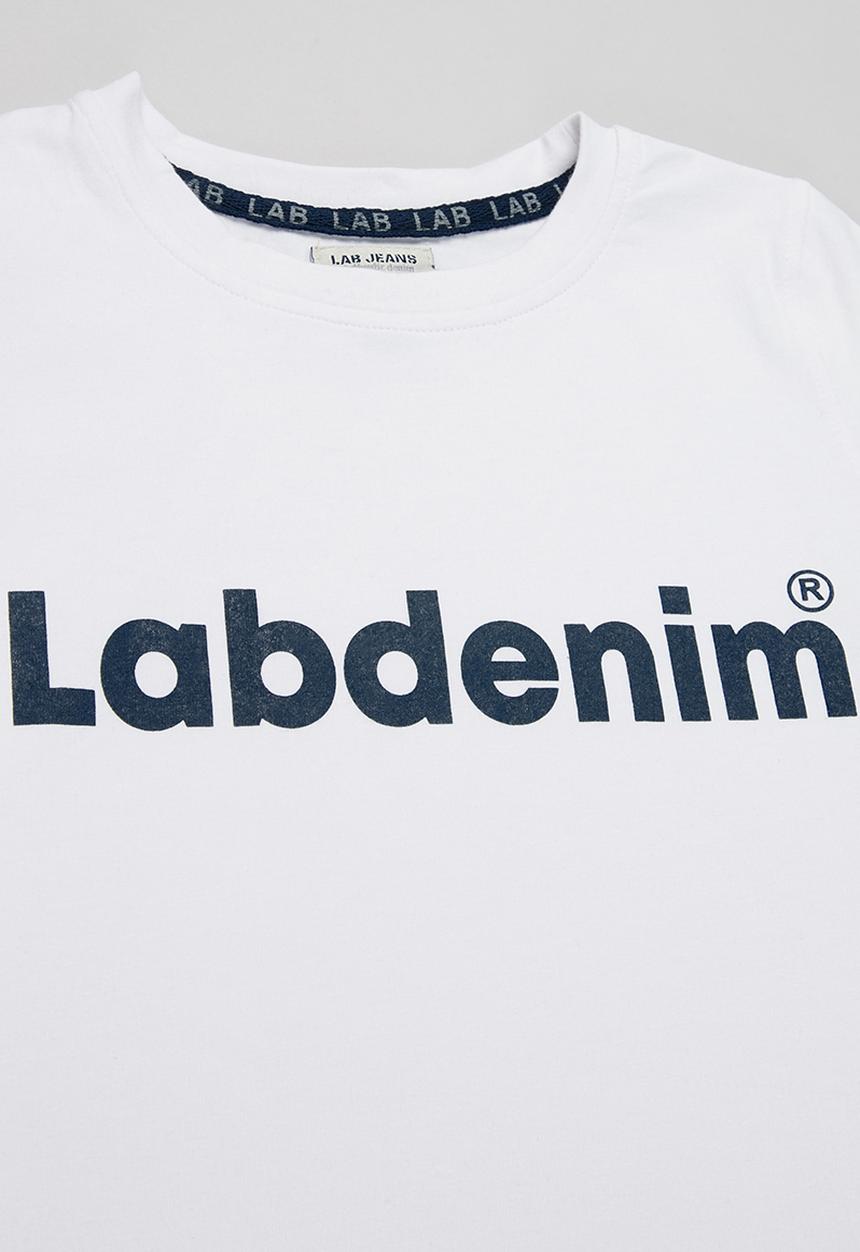LAB - Boys lab denim short sleeve tee - white