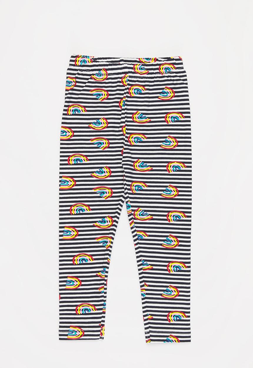 MINOTI - Girls basic stripe aop legging - multi 