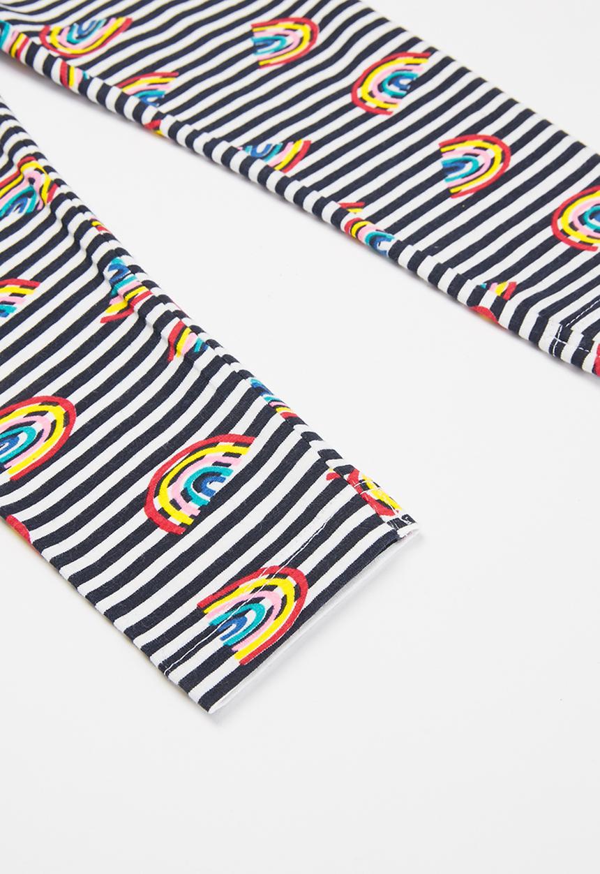 MINOTI - Girls basic stripe aop legging - multi 