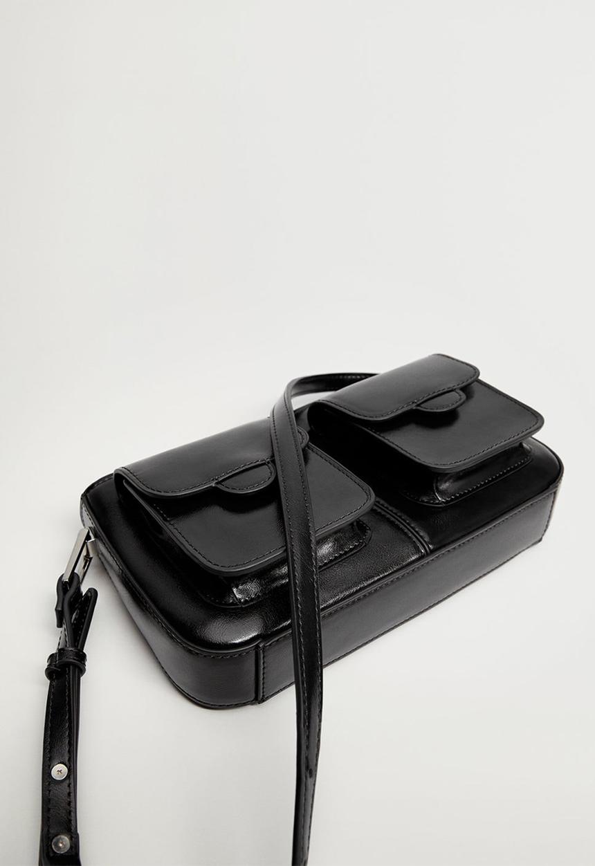 MANGO - Pockets cross body bag - black