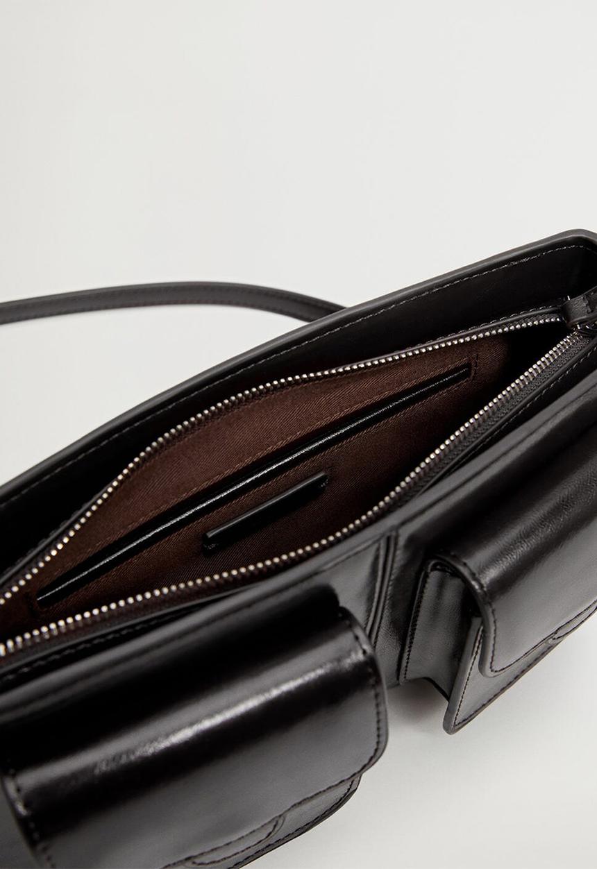 MANGO - Pockets cross body bag - black