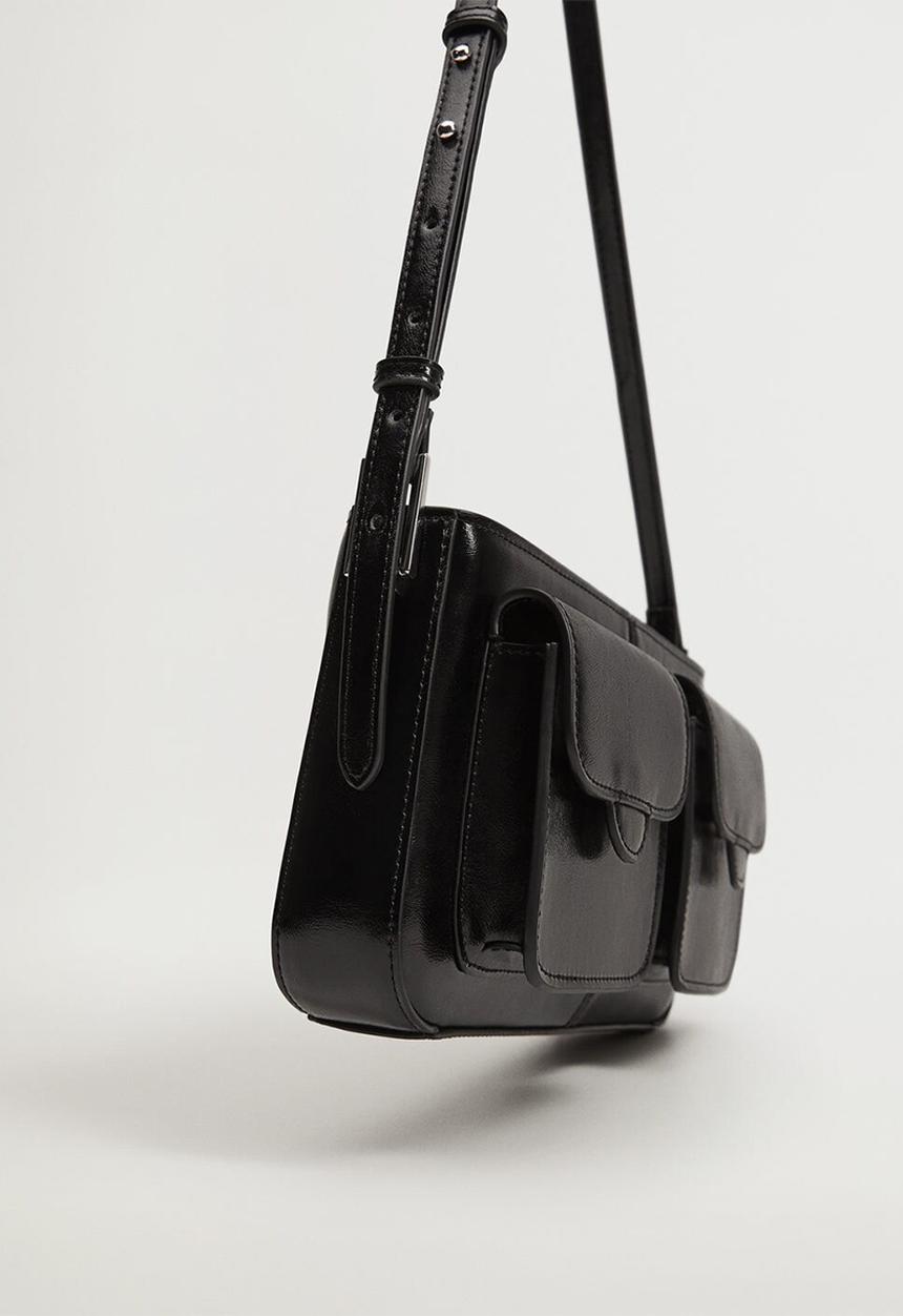 MANGO - Pockets cross body bag - black