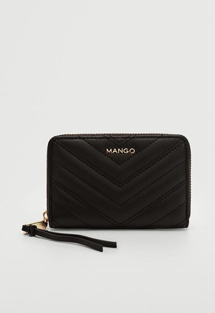 MANGO - Padded logo wallet - black