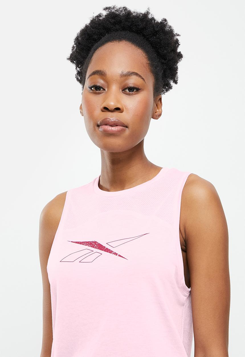Reebok - Wor supremium logo tank top - light pink