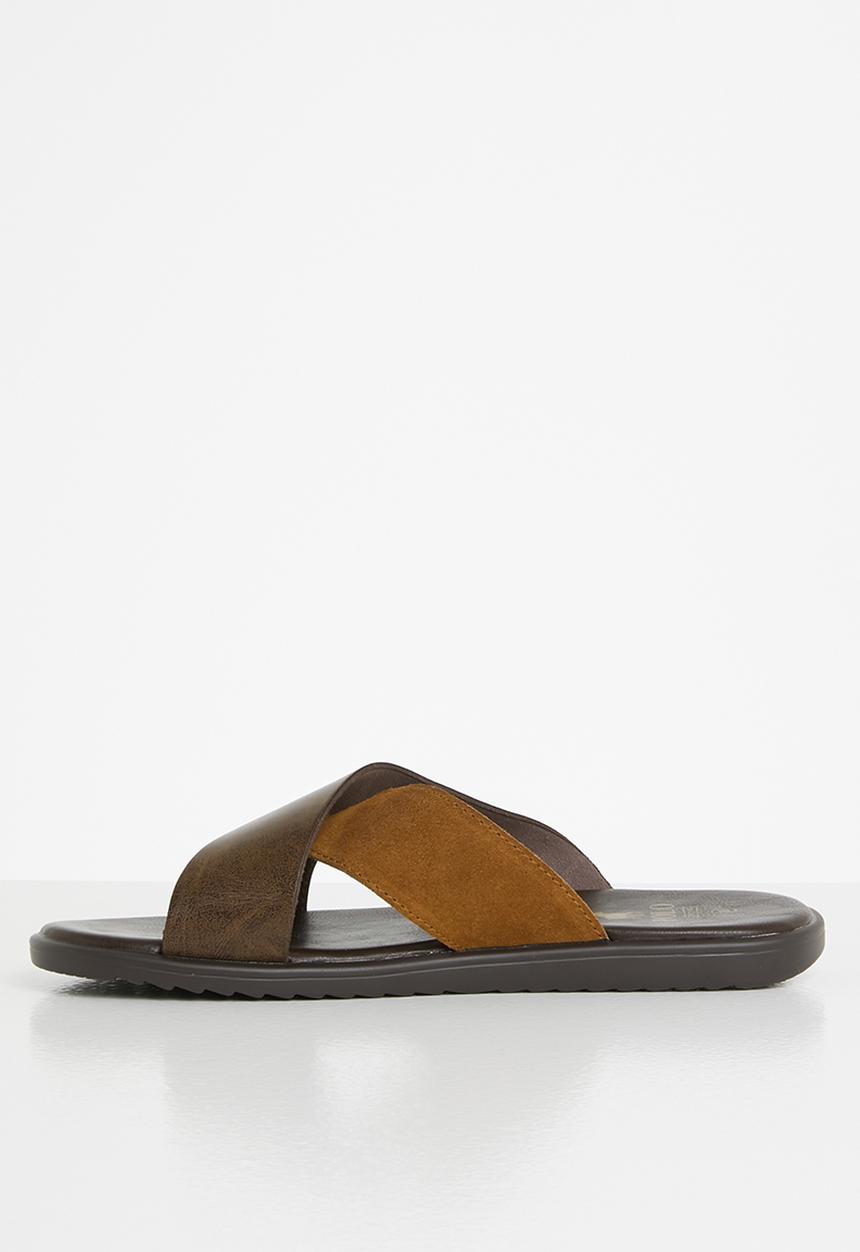 POLO - Gabriel crossover leather sandal - tan