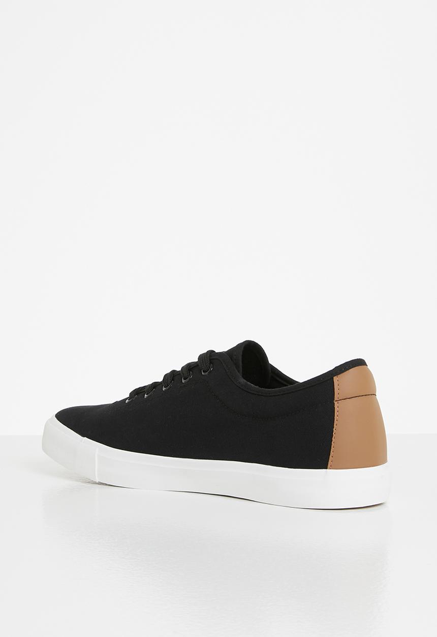 POLO - Ivan contrast side flash sneaker - black
