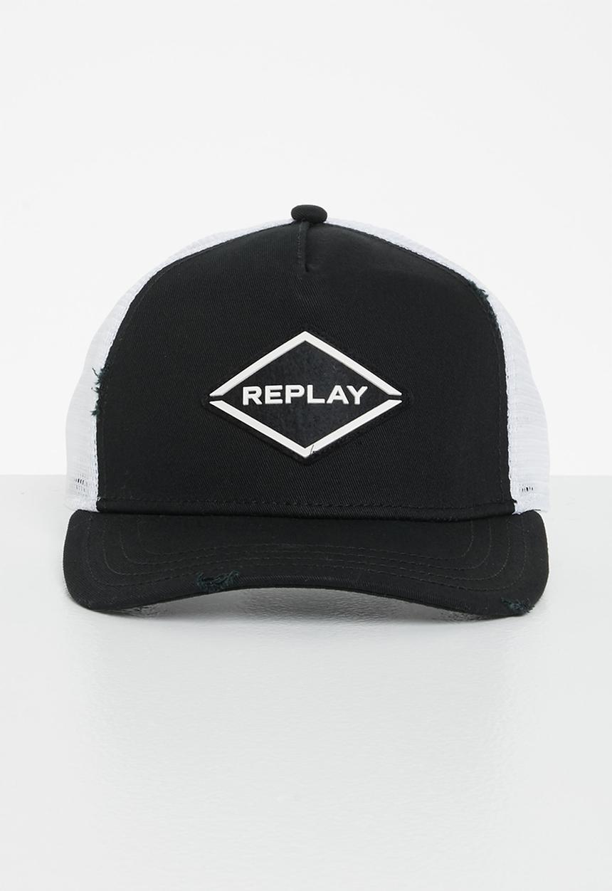 Replay - Peak cap - black & white