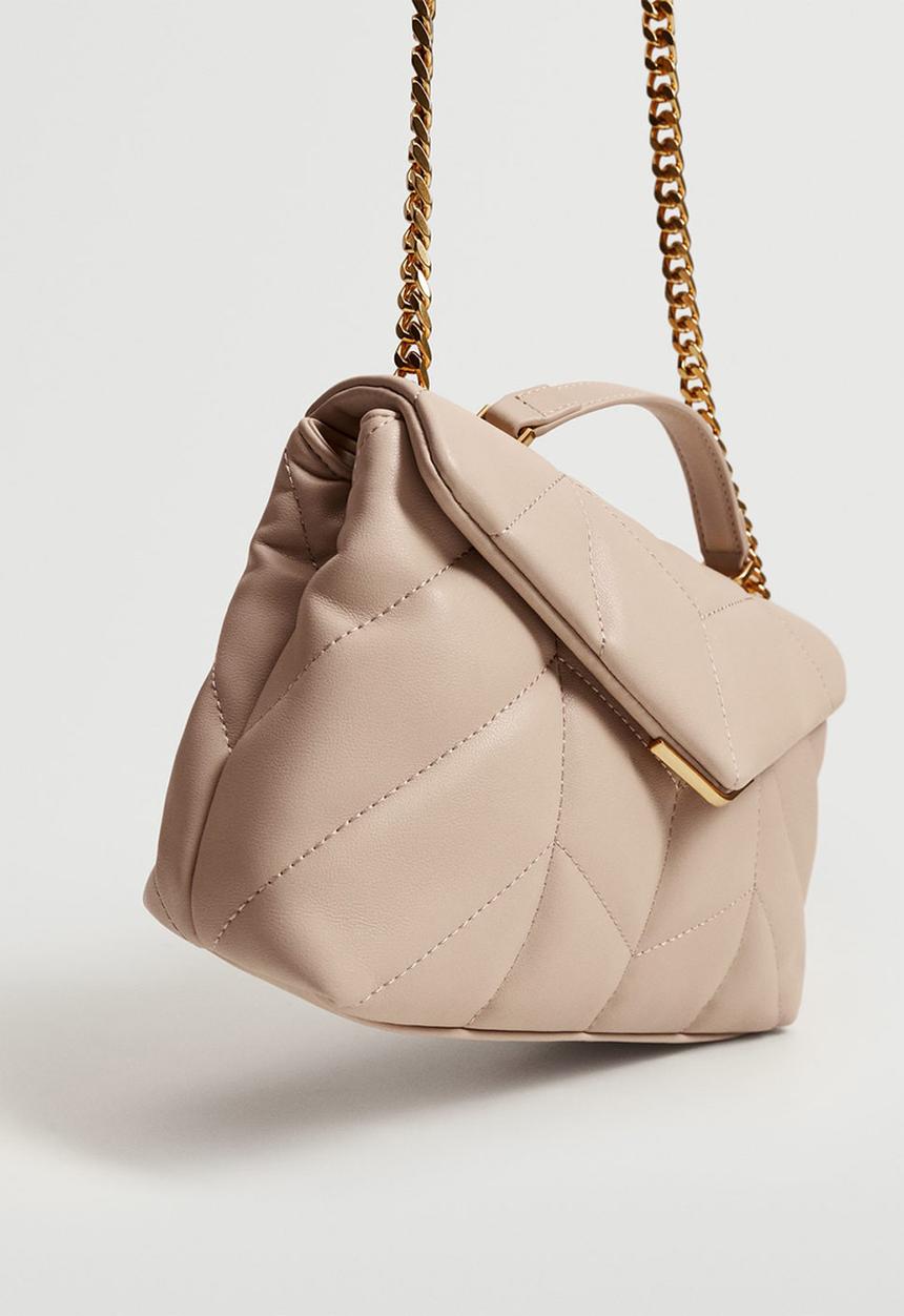 MANGO - Quilted chain bag - neutral