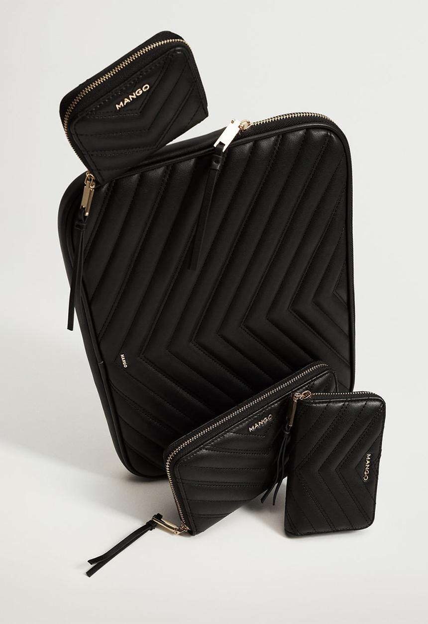 MANGO - Padded logo wallet - black
