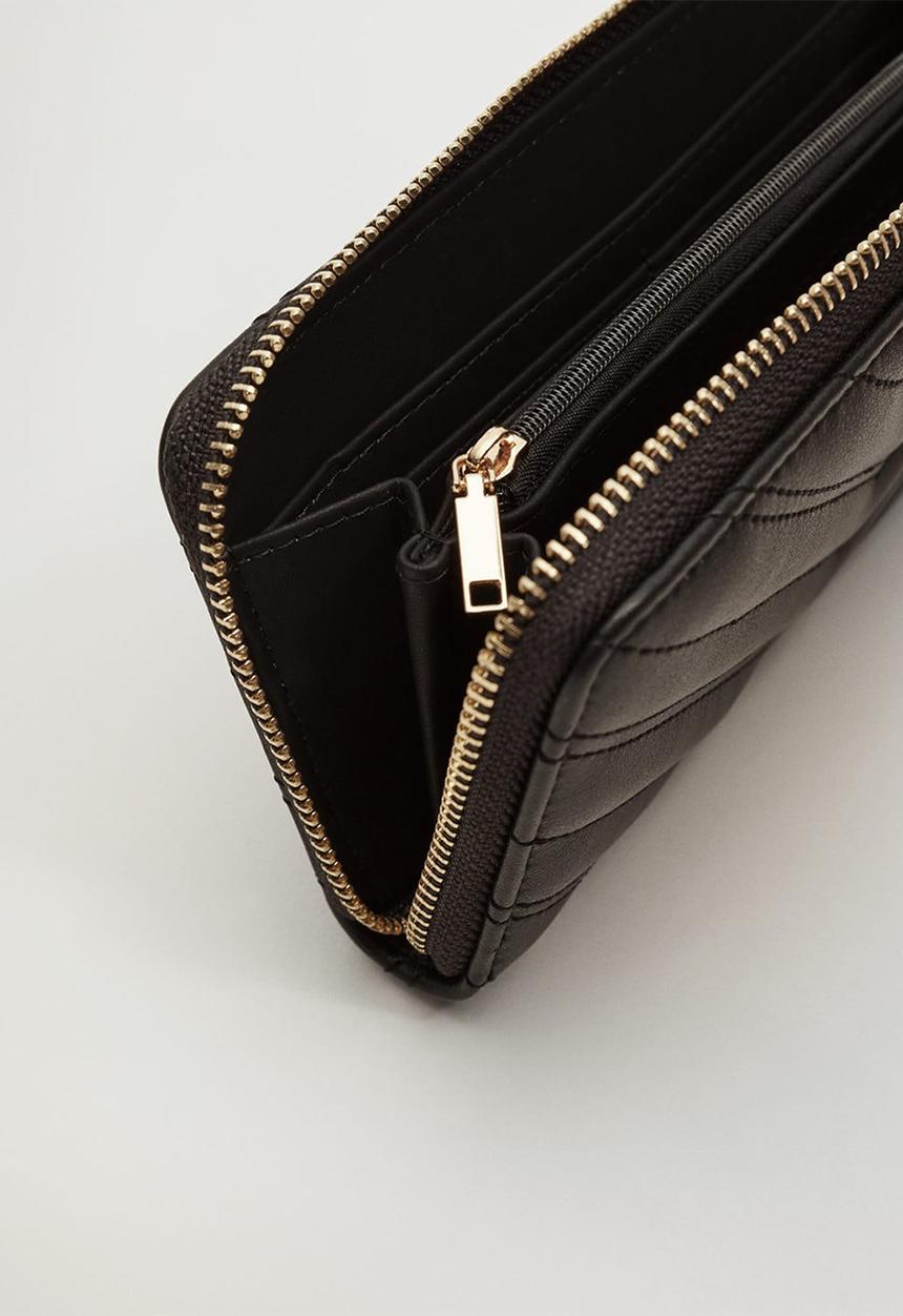 MANGO - Padded logo wallet - black