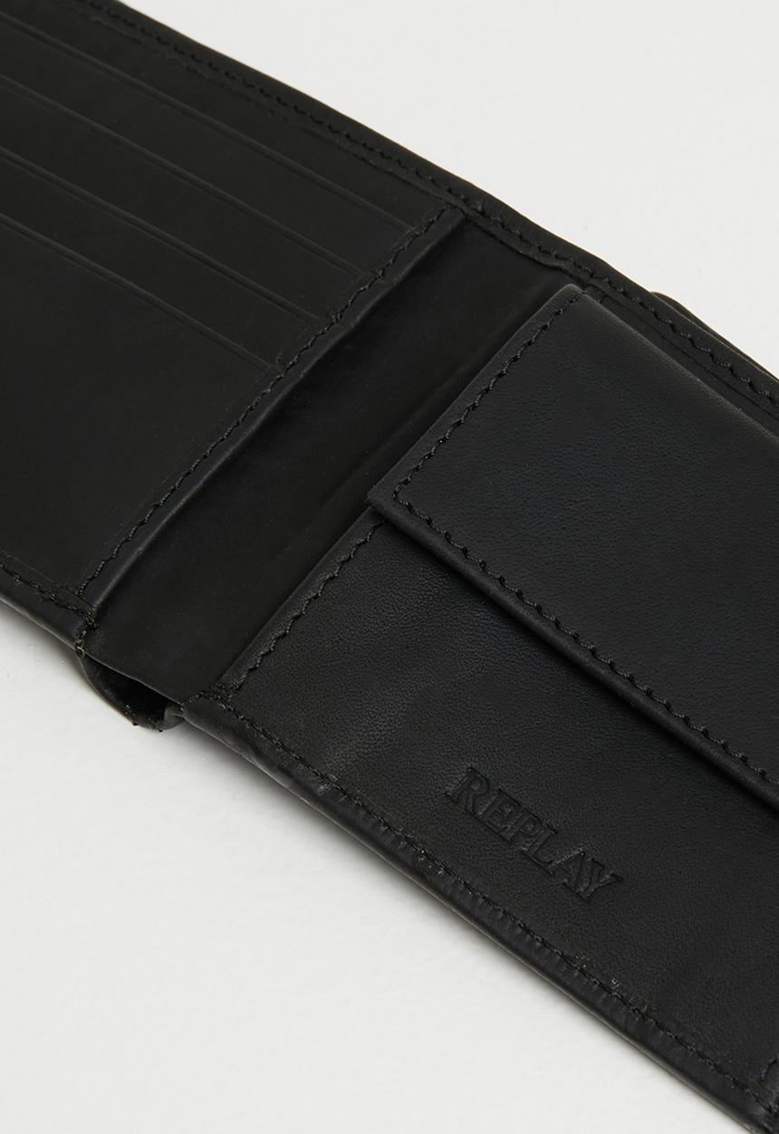Replay - Logo wallet - black