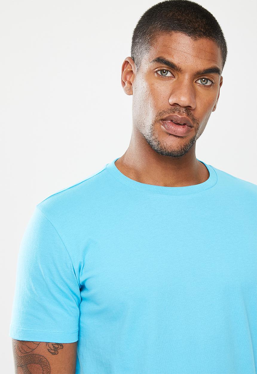 Replay - Left arm patch tee - light blue