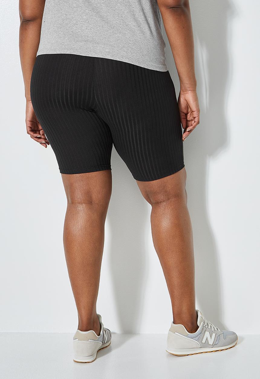 Superbalist - Rib cycle shorts - black