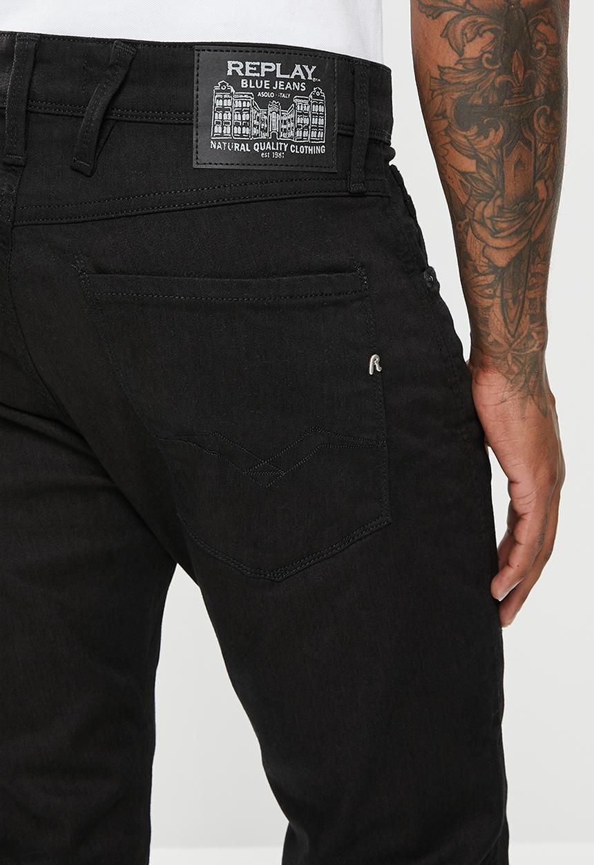 Replay - Anbass slim jeans - black