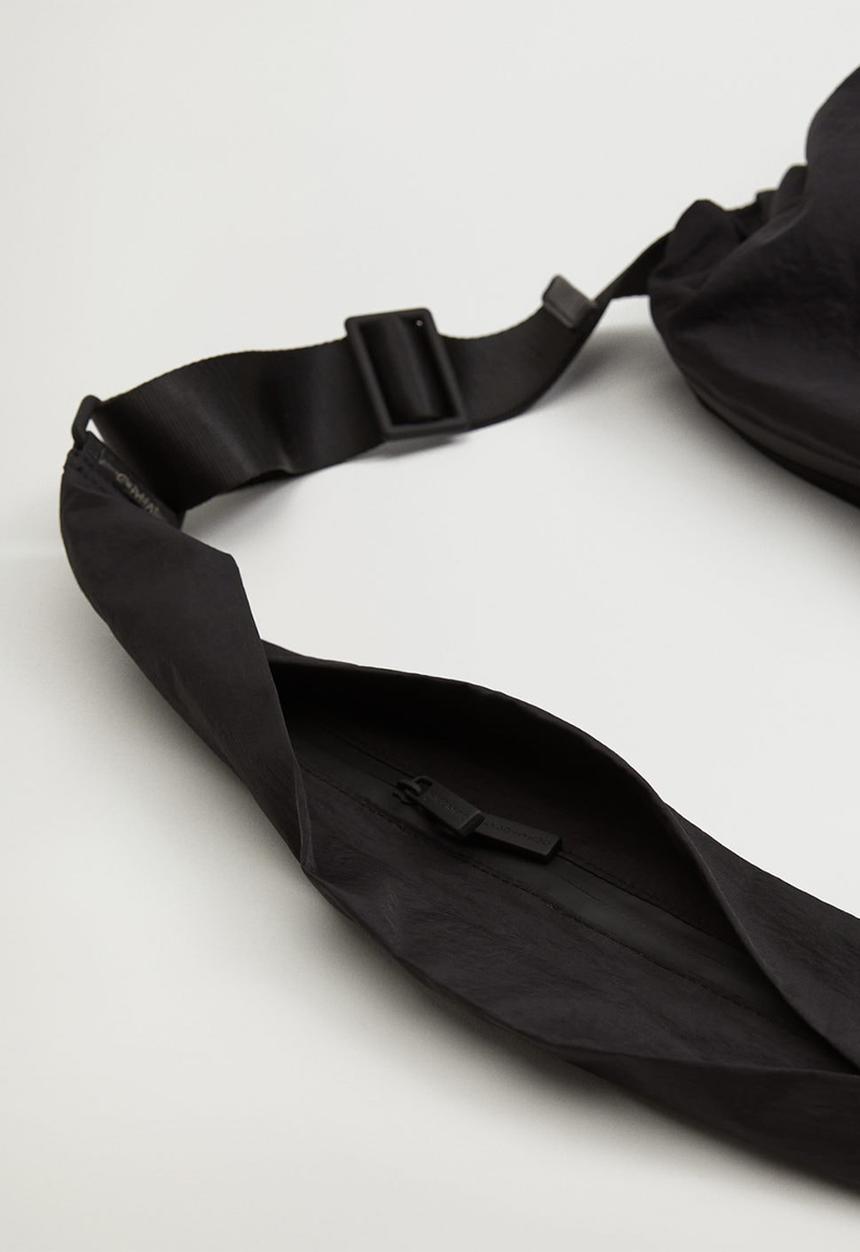 MANGO - Bag with ruched detail - black