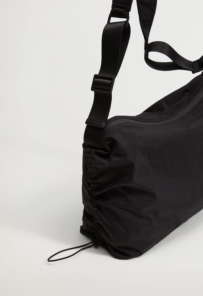 MANGO - Bag with ruched detail - black