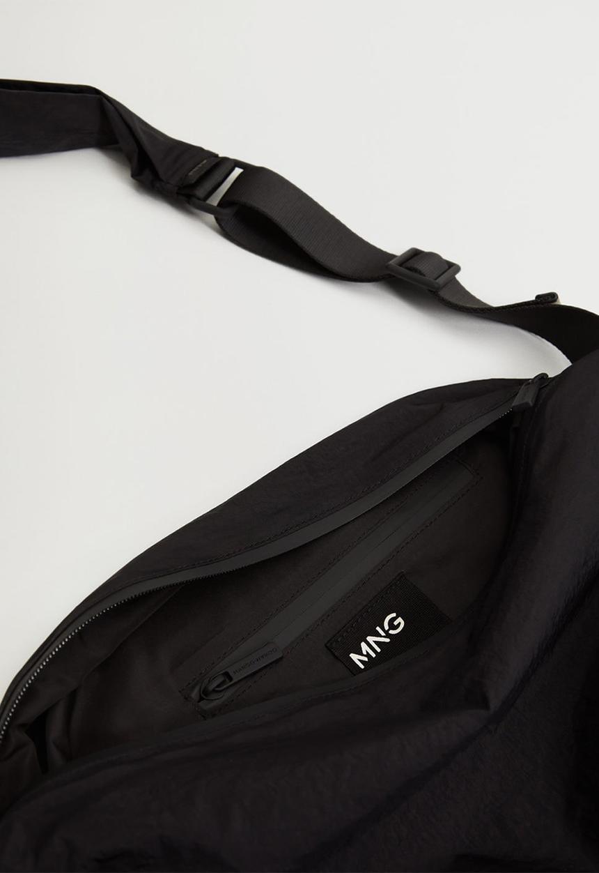 MANGO - Bag with ruched detail - black