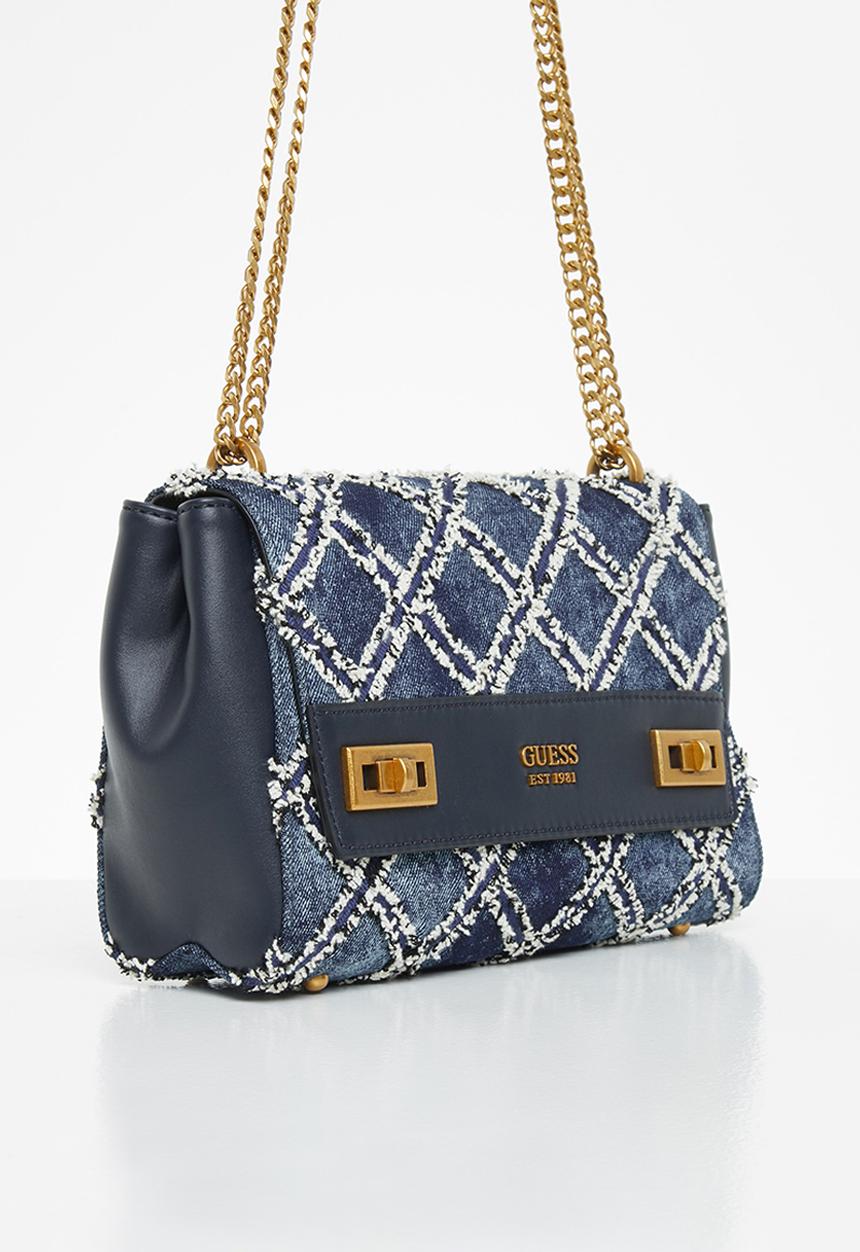 GUESS - Katey flap shoulder bag - blue