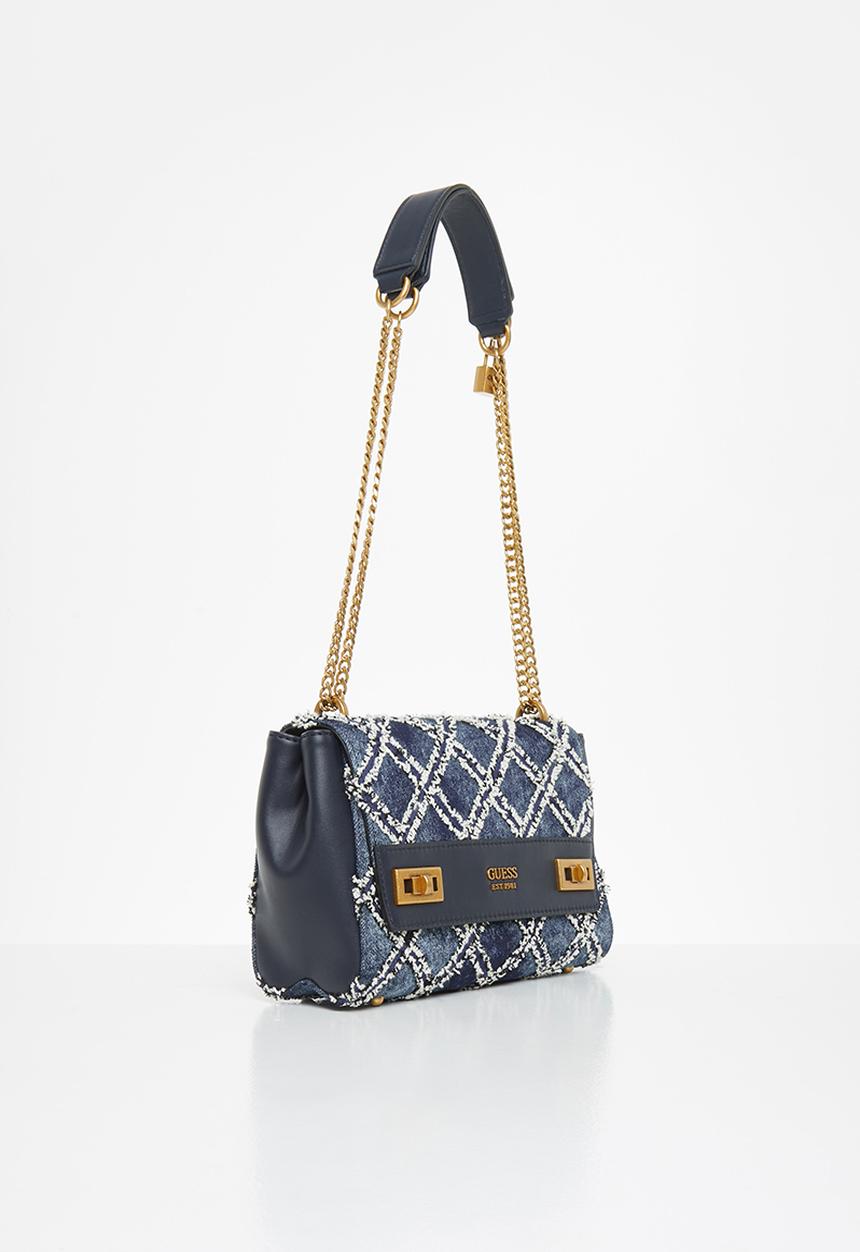 GUESS - Katey flap shoulder bag - blue