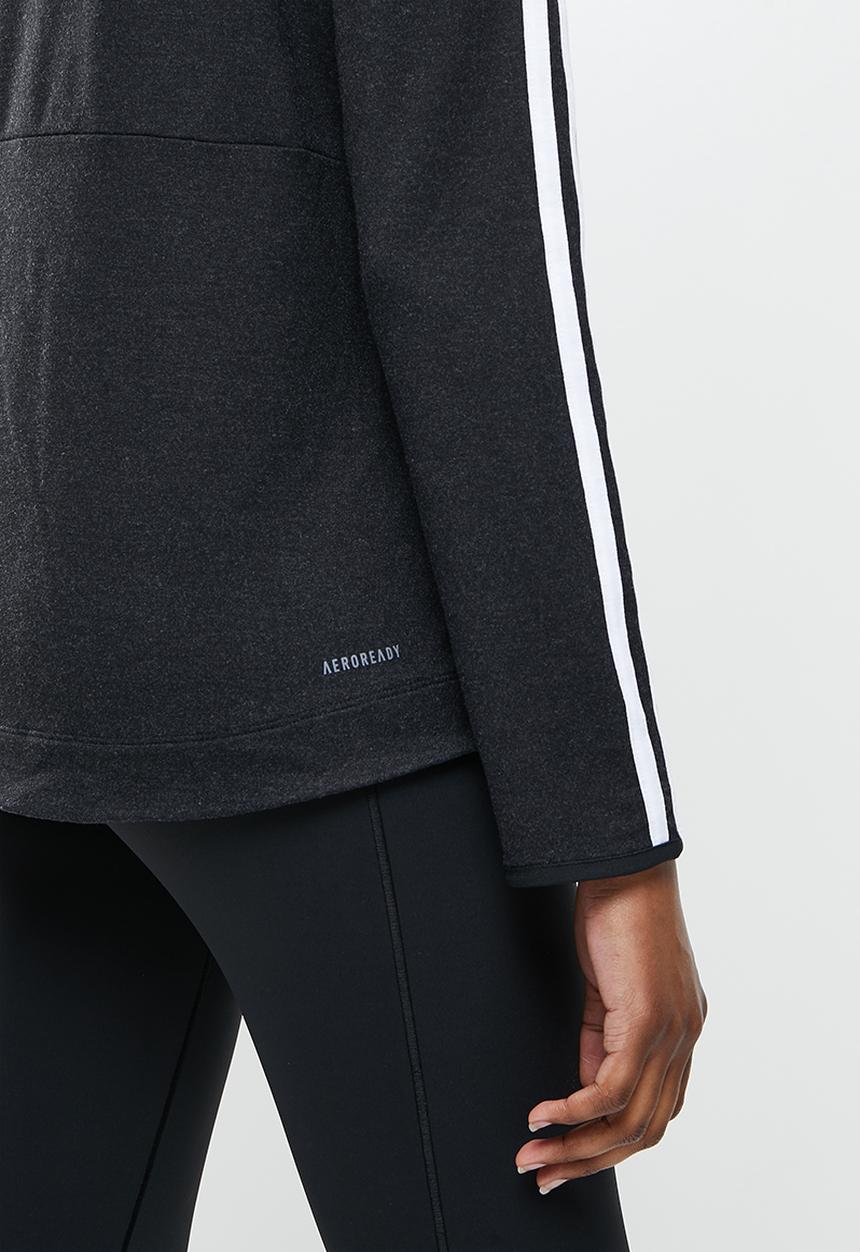 adidas Performance - 3s stripes f2 hoodie - black & white
