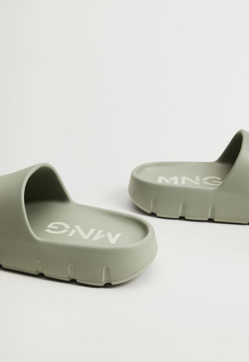 MANGO - Flop slide - green