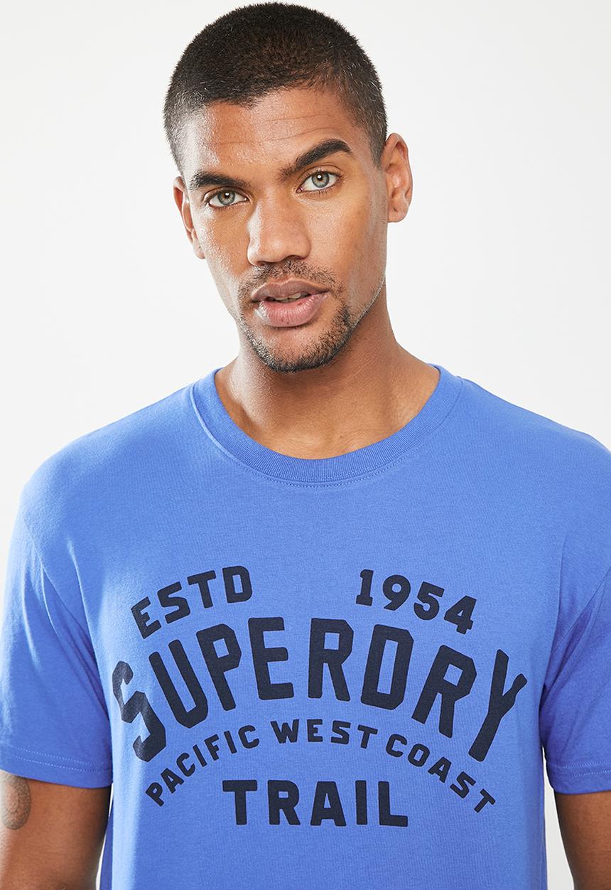 Superdry. - Heritage mountain relax tee - classic blue