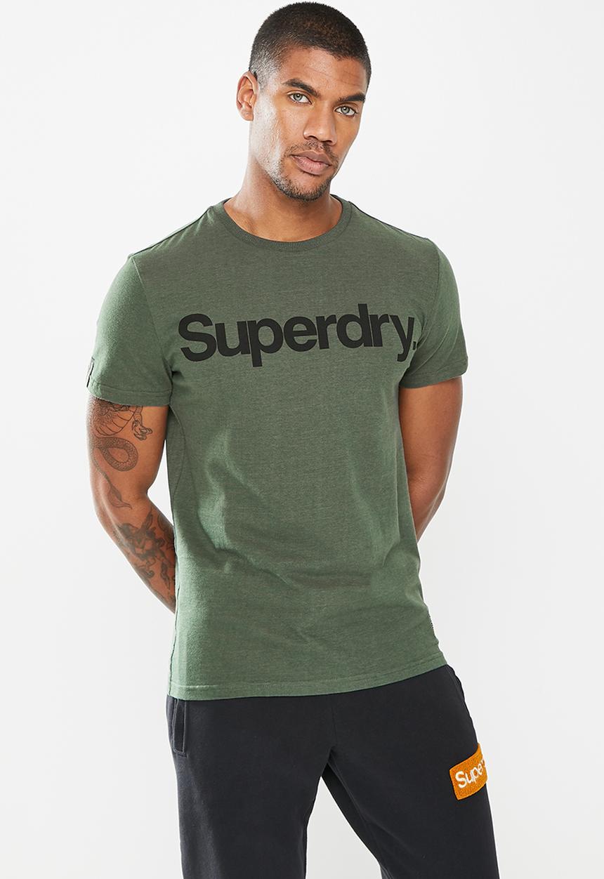 Superdry. - Military graphic tee - olive black feeder