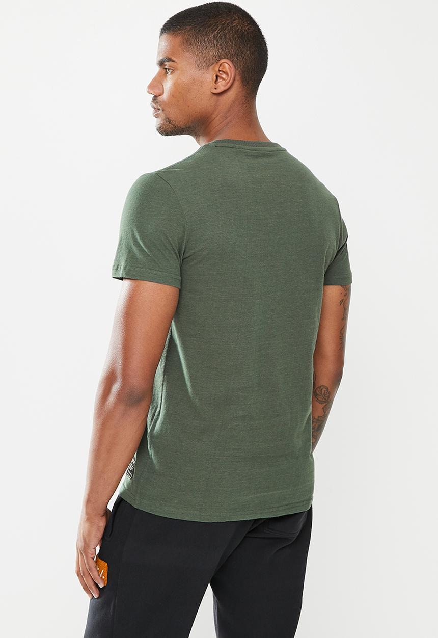 Superdry. - Military graphic tee - olive black feeder